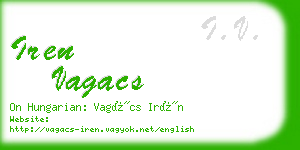 iren vagacs business card